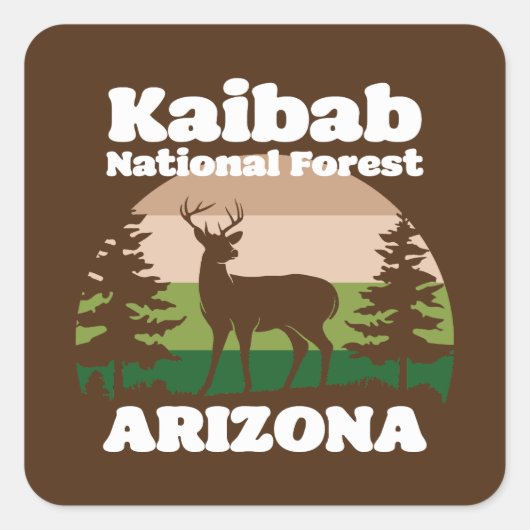 Kaibab National Forest Arizona Vierkante Sticker (Voorkant)