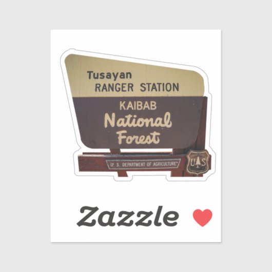 Kaibab National Forest Sign Sticker (Vel)