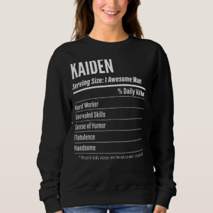 Kaiden Serving Maat Voeding Label Calorieën Trui