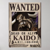Kaido Wanted Bounty Poster (Voorkant)