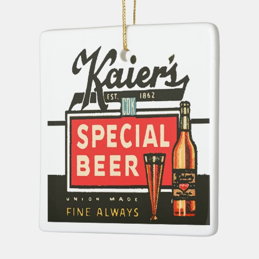 Kaier's speciale bier keramisch ornament (Links)