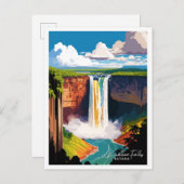 Kaieteur Herfsten Guyana Reizen  Illustratie Briefkaart (Voorkant / Achterkant)