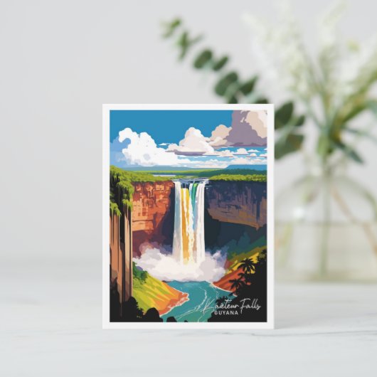 Kaieteur Herfsten Guyana Reizen  Illustratie Briefkaart (Staand voorkant)