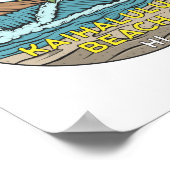 Kaihalulu Beach Hawaii Vintage Poster (Hoek)