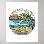 Kaihalulu Beach Hawaii Vintage Poster (Voorkant)