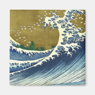 Kaijo no Fuji Hokusai golf Kanagawa meesterwerk Magneet