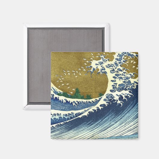 Kaijo no Fuji Hokusai wave Kanagawa Magneet (Voorkant / Achterkant)