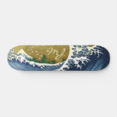 Kaijo no Fuji Hokusai wave Kanagawa woodblock art Persoonlijk Skateboard (Horizontaal)