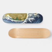 Kaijo no Fuji Hokusai wave Kanagawa woodblock art Persoonlijk Skateboard (Horizontaal)