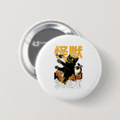 Kaiju anime kat monster ronde button 5,7 cm (Voorkant /achterkant)