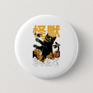 Kaiju anime kat monster ronde button 5,7 cm