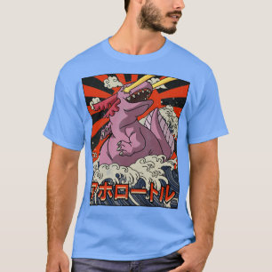 Kaiju Axolotl Great Wave Off Kanagawa Japanse Kai T-shirt