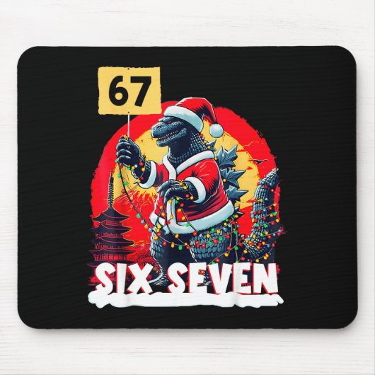 Kaiju Christmas 67 Santazilla Japanese Monster Din Muismat (Voorkant)