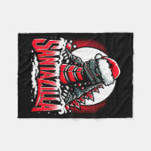 Kaiju Christmas Santazilla Japanese Monster Dinosa Fleece Deken (Voorkant (Horizontaal))