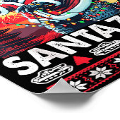 Kaiju Christmas Santazilla Japanese Monster Dinosa Poster (Hoek)