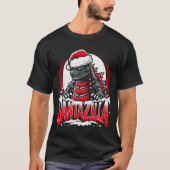 Kaiju Christmas Santazilla Japanese Monster Dinosa T-shirt (Voorkant)