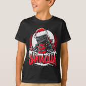 Kaiju Christmas Santazilla Japanese Monster Dinosa T-shirt (Voorkant)