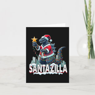 Kaiju Christmas Santazilla Japanse Monster Dinosa Kaart