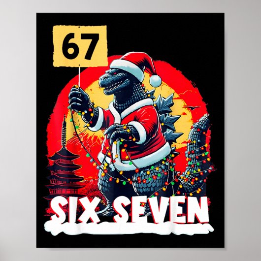Kaiju Kerstmis 67 Santazilla Japans Monster Din Poster (Voorkant)