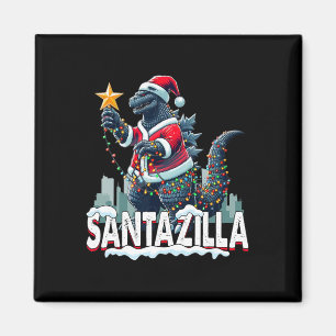 Kaiju Kerstmis Santazilla Japans Monster Dinosa Magneet