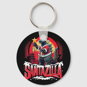 Kaiju Kerstmis Santazilla Japans Monster Dinosa Sleutelhanger