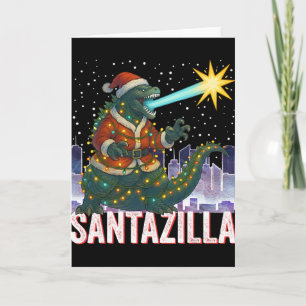 Kaiju Kerstmis Santazilla Japans Monster Dinosauri Kaart