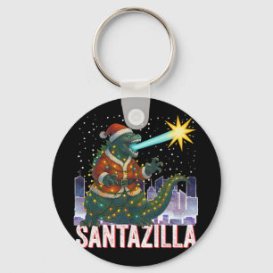 Kaiju Kerstmis Santazilla Japans Monster Dinosauri Sleutelhanger