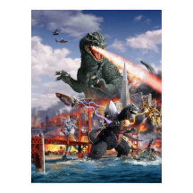 Kaiju Monster Draak Dinosaurus Battle