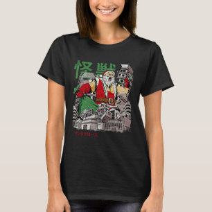 Kaiju Santa Claus Japanse Anime Monster Kerstmis T-shirt