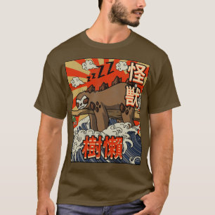 Kaiju Sloth Grote Golf van Kanagawa Japanse Kaiji T-shirt