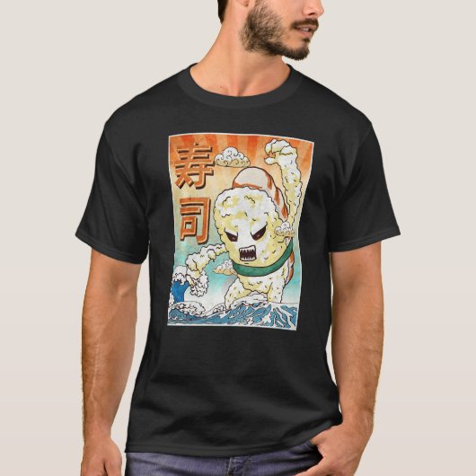 Kaiju Sushi Japans Monster T-shirt (Voorkant)