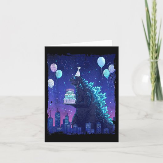 Kaiju Verjaardagsfeest Japan Monster Het is mijn v Kaart (Voorkant)