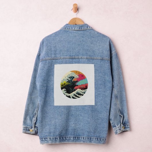 Kaiju Waves Design Denim Jacket (Hangar)
