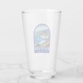 Kaikoura Nieuw-Zeeland Travel Art Vintage Glas (Achterkant)