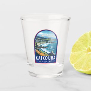 Kaikoura Nieuw-Zeeland Travel Art Vintage Shot Glas