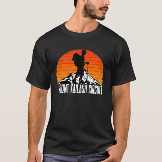Kailash Circuit Hiking Trail  Retro monteren T-shirt (Voorkant)