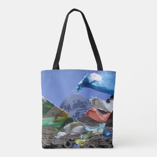 Kailash, Heilige berg, Tibet - Himalaya Tote Bag (Achterkant)