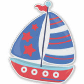 Kailboer, zeilschip, zeilen, zeilen, zeilen, schep sticker (Voorkant)