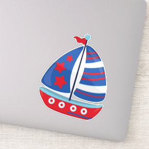 Kailboer, zeilschip, zeilen, zeilen, zeilen, schep sticker