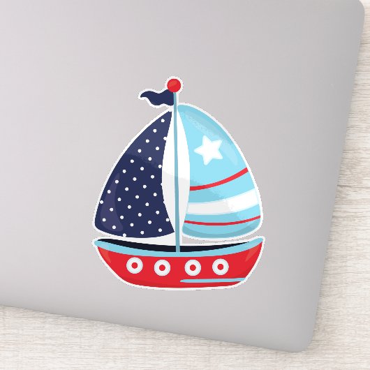 Kailboer, zeilschip, zeilschip, boot, schip, zeile sticker (Detail)