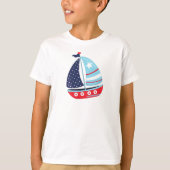 Kailboer, zeilschip, zeilschip, boot, schip, zeile t-shirt (Voorkant)