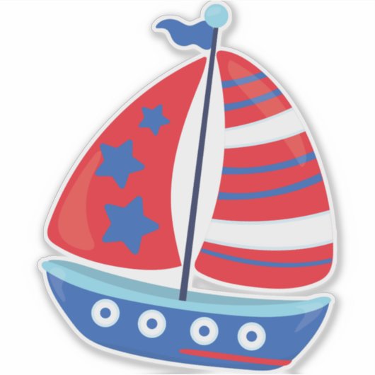 Kailboer, zeilschip, zeilschip, schip, zeilen, zei sticker (Voorkant)