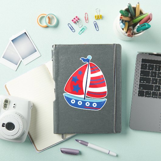 Kailboer, zeilschip, zeilschip, schip, zeilen, zei sticker (iPad Cover)