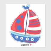 Kailboer, zeilschip, zeilschip, schip, zeilen, zei sticker (Vel)