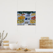 Kaillebotte - fruit op een standaard poster (Keuken)