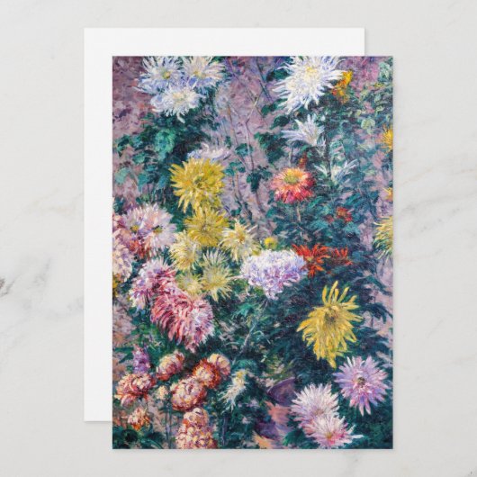 Kaillebotte - Witte en Gele Chrysanthema Bedankkaart (Voorkant / Achterkant)