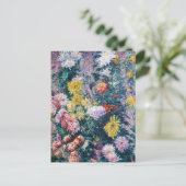 Kaillebotte - Witte en Gele Chrysanthema Briefkaart (Staand voorkant)