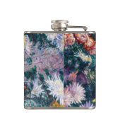 Kaillebotte - Witte en Gele Chrysanthema Heupfles (Achterkant)