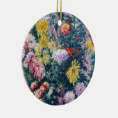 Kaillebotte - Witte en Gele Chrysanthema Keramisch Ornament (Rechts)