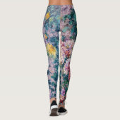 Kaillebotte - Witte en Gele Chrysanthema Leggings (Achterkant)